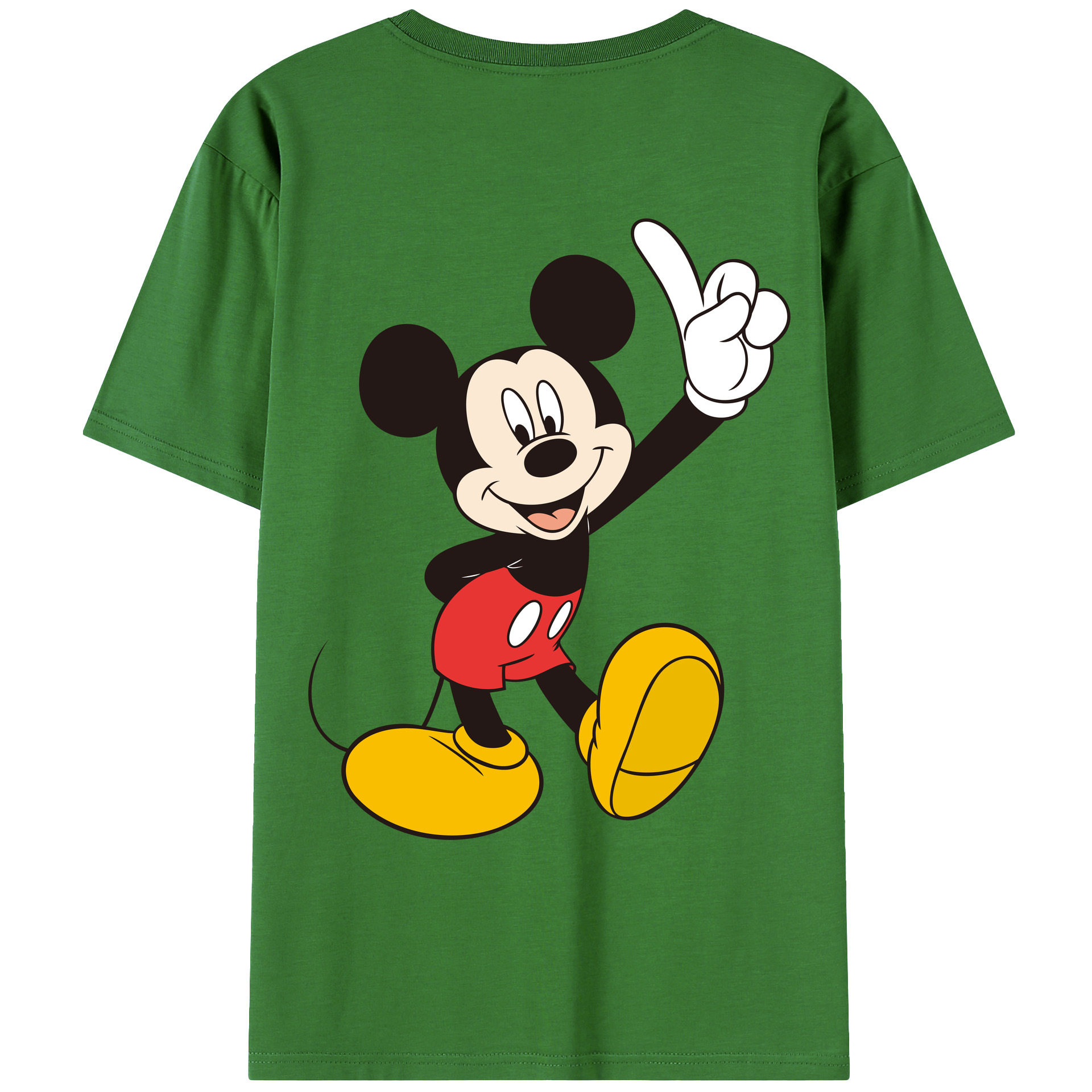 （画像用） ミッキーマウス Mickey Mouse レディース半袖Tシャツ(バックプリント)